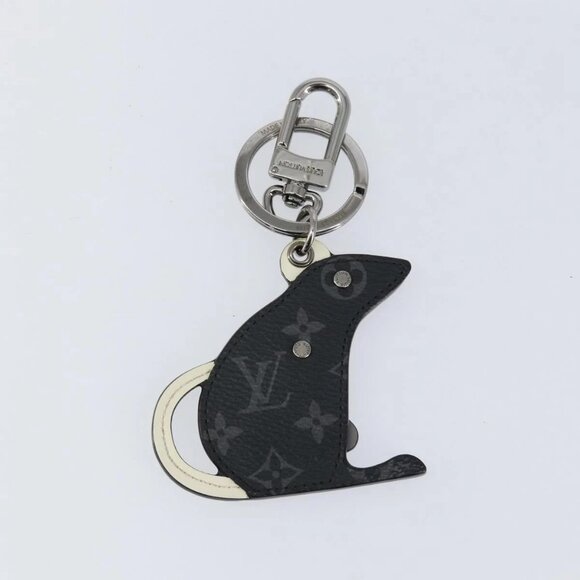 LOUIS VUITTON Monogram Eclipse Porte Cles LV Rat Key Holder - Picture 6 of 10